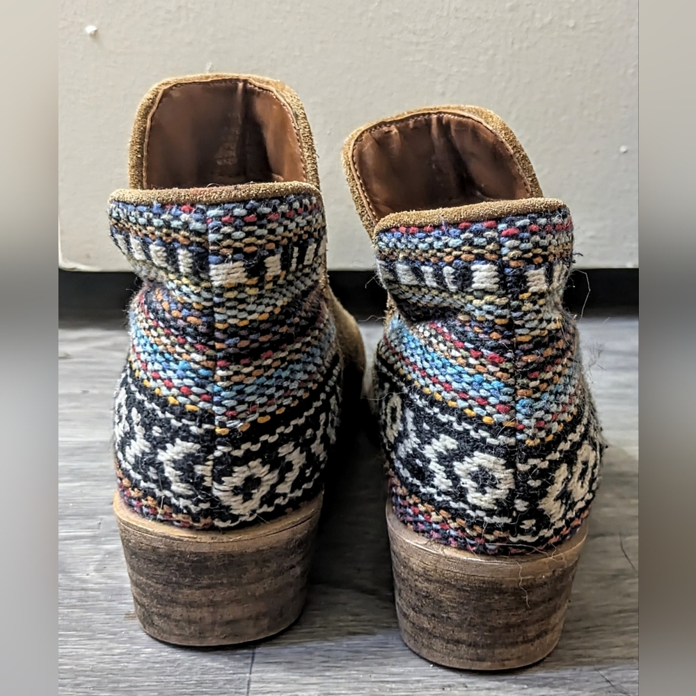 Steve Madden Aztec Geometric Low Cut Dress Patterned Ankle Boots